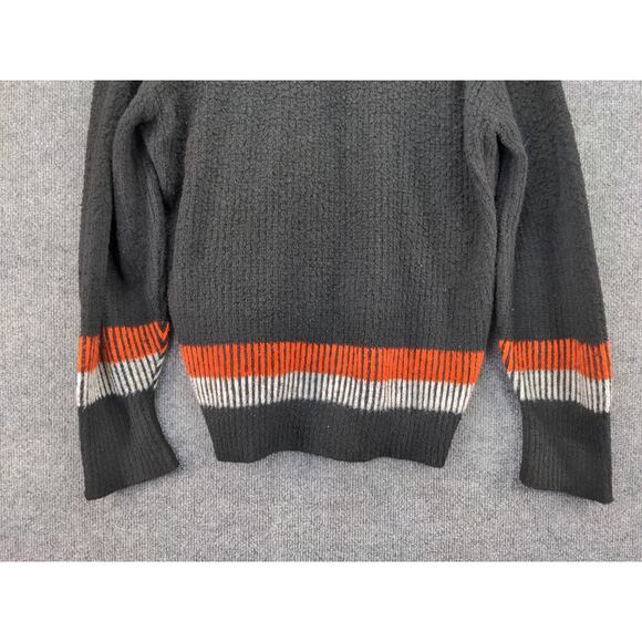 Vintage Orlon Campus Luxury Line Knit Acrylic Sweater SZ XL Gray Striped - Picture 9 of 10